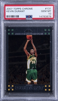 2007-08 Topps Chrome #131 Kevin Durant Rookie Card - PSA GEM MT 10